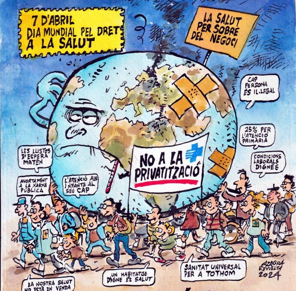 Crida a movilitzar-se per una sanitat 100% pública i de qualitat en el Dia Mundial de la Salut